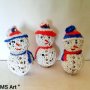 Коледни сувенири! Снежен човек! Ръчна изработка!, снимка 1 - Декорация за дома - 34391567