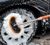 Четка за автомивка с телескопична дръжка до 120см, мека глава, без драскотини, снимка 1