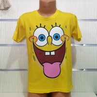 Нова детска тениска с дигитален печат Спондж боб, снимка 6 - Детски тениски и потници - 29102270