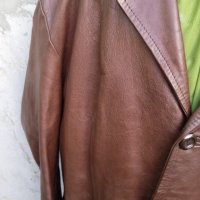 Мъжко кожено сако XL, снимка 4 - Сака - 42580133