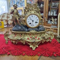 Страхотен антикварен колекционерски френски каминен часовник , снимка 5 - Антикварни и старинни предмети - 42873493