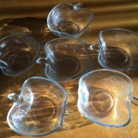 Комплект 6 стъклени купички "ябълки", снимка 3 - Чинии - 31614970