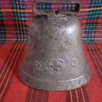 Антична швейцарска  камбана за крава , снимка 2 - Антикварни и старинни предмети - 37295925