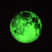 Светещо колие луна - фосфорна , флуоресцентна луна , снимка 3 - Колиета, медальони, синджири - 29978227