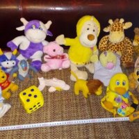 Плюшени играчки - жирафи - мече - еленче - милка крави и др 16бр., снимка 1 - Плюшени играчки - 29335844