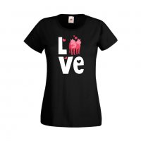 Дамска тениска Свети Валентин Love Dogs, снимка 4 - Тениски - 35648081