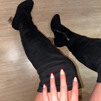 Секси дамски ботуши чизми велур , снимка 6 - Дамски ботуши - 42407442