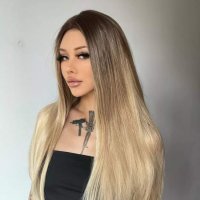 Нова Права руса перука без бретон, снимка 3 - Аксесоари за коса - 37241458