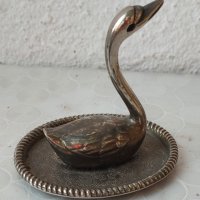 Лебед - поставка за пръстени, фигура, птица, снимка 2 - Статуетки - 42302821