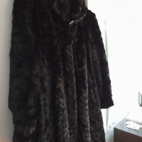 Кожено палто от нутрия, 48, снимка 3 - Палта, манта - 38022933