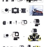 Екшън камера SPORTS CAM, водоустойчива, 4K HD, снимка 1 - Камери - 42048488