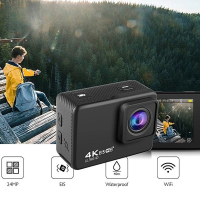 Спортна камера 4K/60fps с функция EIS стабилизация на образа и WiFi 170 градуса /SPK067/, снимка 9 - Камери - 44513468
