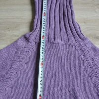Лилав пуловер с поло на terranova , l size, снимка 6 - Блузи с дълъг ръкав и пуловери - 31177086