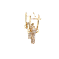 Златни обеци Tiffany i Co 7,90гр. 14кр. проба:585 модел:22479-5, снимка 3 - Обеци - 44512027