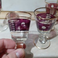 Лот чаши от червено стъкло, снимка 5 - Антикварни и старинни предмети - 44148877