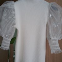 Блуза с ефектни ръкави, снимка 2 - Тениски - 29226041