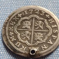 Сребърна монета 2 реала 1723г. Филип пети Севиля Испания 14943, снимка 5 - Нумизматика и бонистика - 42900582