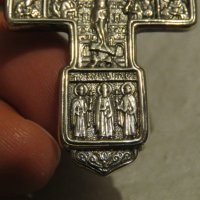 сребърен синджир с сребърно кръстче с Исус Христос и вси светии, снимка 4 - Колиета, медальони, синджири - 29733609