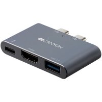 USB Хъб USB Преобразувател CANYON CNS-TDS01DG, 3-in-1 Multiport Docking Station Dual, снимка 3 - Друга електроника - 31110044