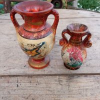 Рисувани керамични вази, снимка 1 - Вази - 36687991