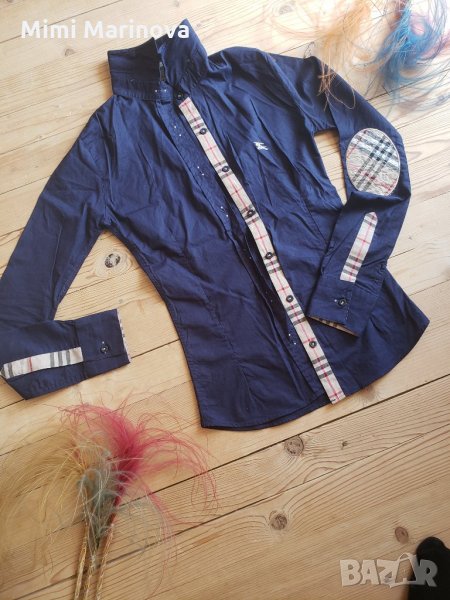 Тъмно синя риза Burberry , снимка 1
