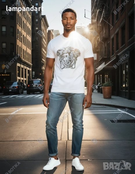 Тениска Versace Medusa бяло със сребристо, снимка 1