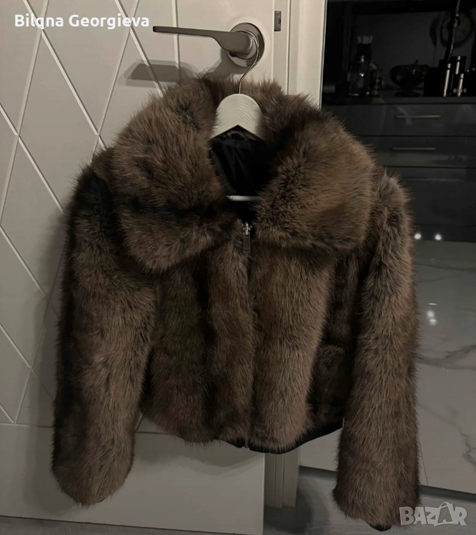 Дамско пухено яке от естествен косъм , снимка 1