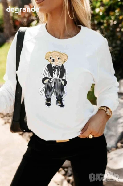 Бяла блуза с мече, снимка 1