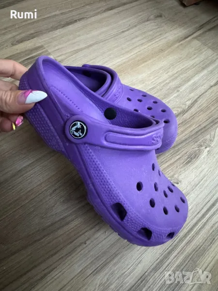 Оригинални тъмно лилави чехли Crocs ! 37-38 н, снимка 1