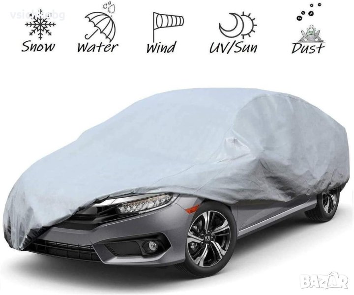 Покривало за кола UV защитно, непромокаемо, XL - 5XL, снимка 1