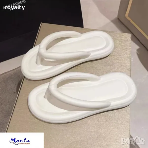 Бели дамски джапанки , снимка 1