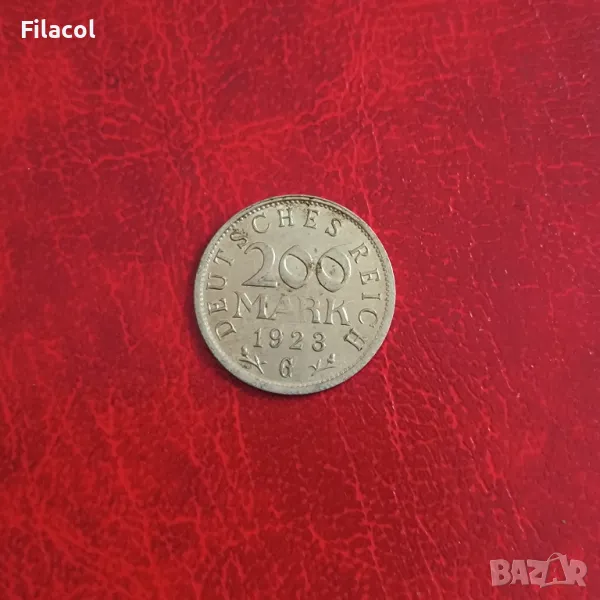 Германия 200 марка 1923 'G' - Карлсруе, снимка 1