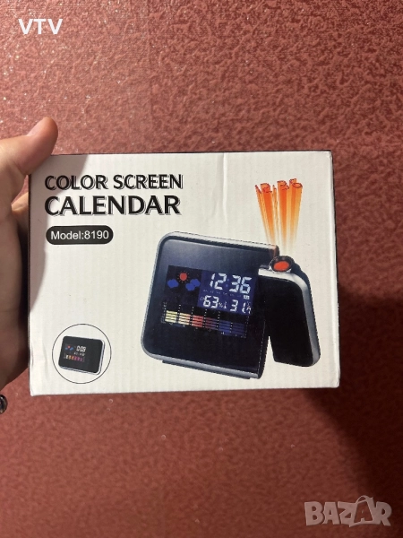 Електронен часовник с термометър , снимка 1