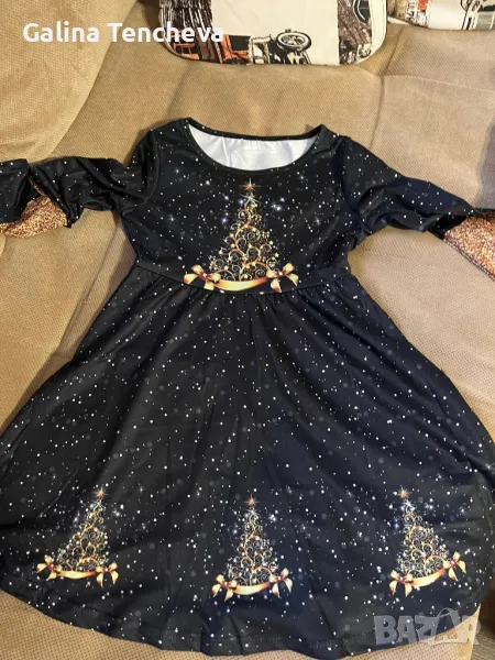 Рокля с апликация елха, снимка 1