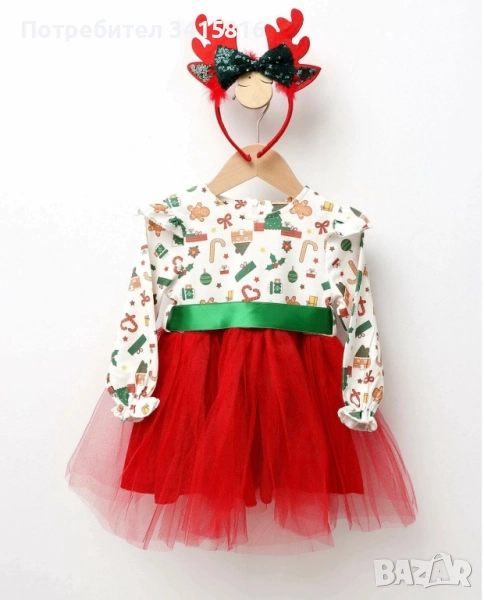 Детска коледна рокля, снимка 1