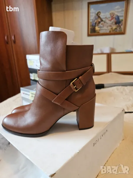 Боти, естествена кожа, кафяви на марката whatfor, снимка 1