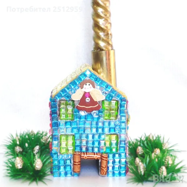 Декоративен свещник ръчна изработка , снимка 1