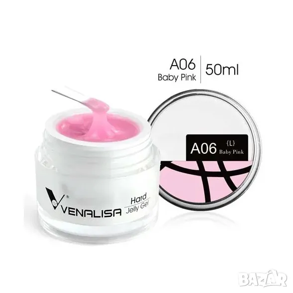 РАЗПРОДАЖБА! - Изграждащ гел-желе за ноктопластика Venalisa 50 ml - бебешко розово, снимка 1