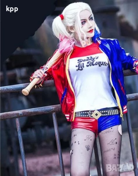 Halloween costume - Harley Quinn - яке , панталонки, ръкавица, тениска - 100 лв , снимка 1