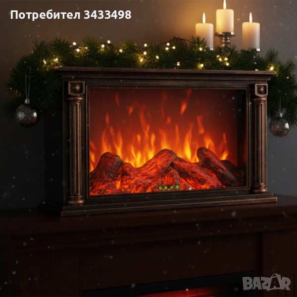 LED камина с ефект на тлеещи въглени – безопасна и стилна атмосфера у дома, снимка 1