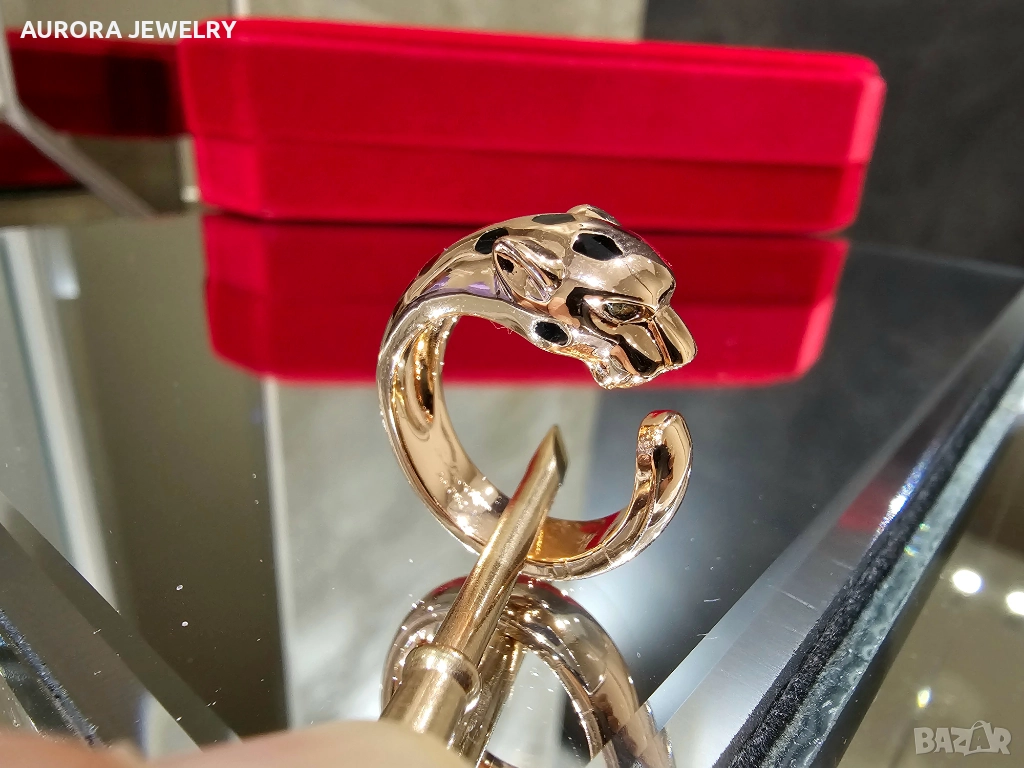 CARTIER Panthere de Cartier Rose Gold Black Дамски Пръстен, снимка 1