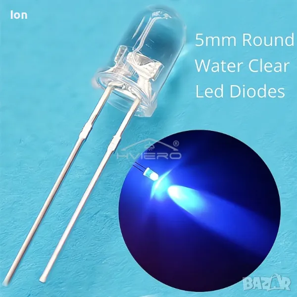 Подарявам сини 5мм кристални светодиоди, снимка 1
