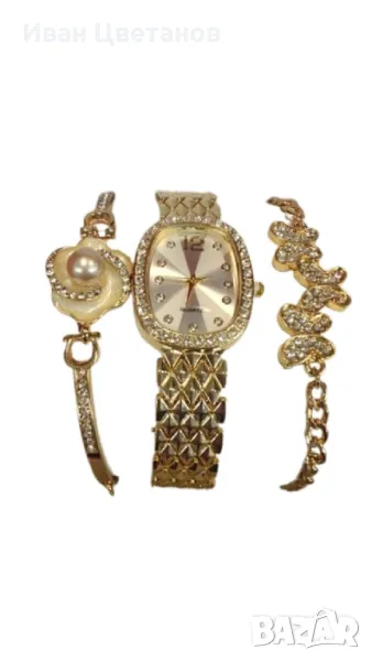 Луксозен комплект часовник и гривни – съвършеното съчетание на елегантност и стил, снимка 1
