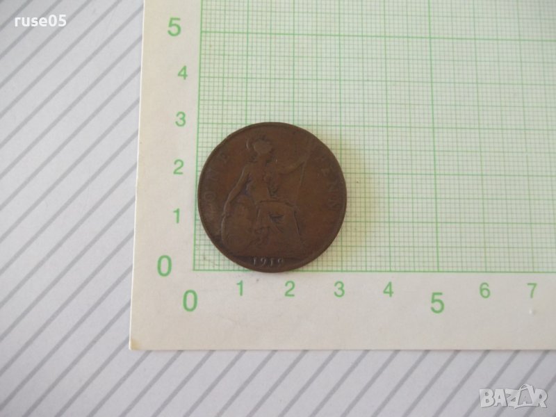 Монета "ONE PENNY - Великобритания - 1919 г.", снимка 1