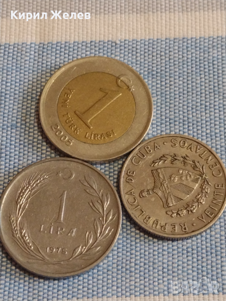 Три монети Куба 1962г. / Две монети Турция за КОЛЕКЦИЯ ДЕКОРАЦИЯ 31735, снимка 1