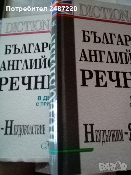 Българско-Английски речник в два тома с приложения Габеров , снимка 1