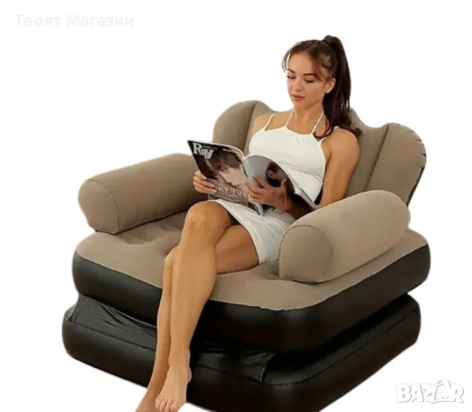 Надуваем фотьойл, комфорт в едно удобно решение, снимка 1