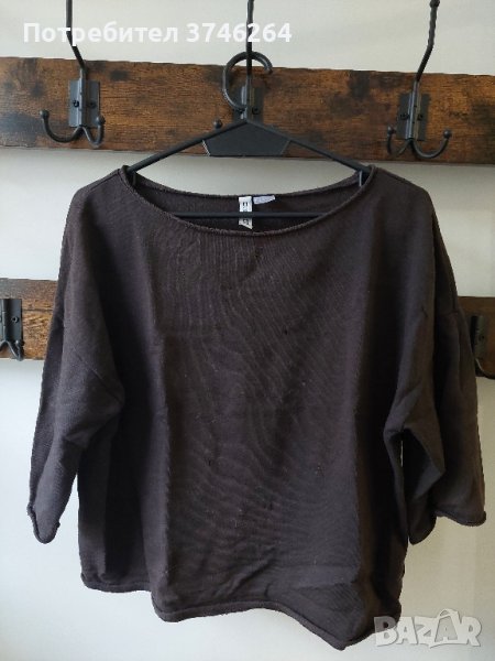 Тъмносива блуза с 3/4 ръкав, снимка 1