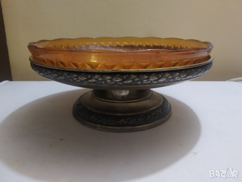 посребрена барокова купа,фруктиера, снимка 1