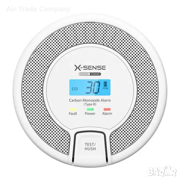 Смарт детектор за въглероден оксид X-Sense CO03D, снимка 1